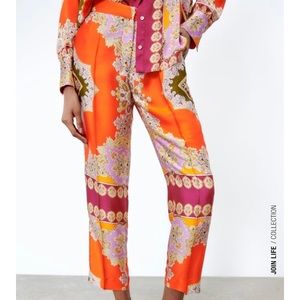 Zara scarf print pant